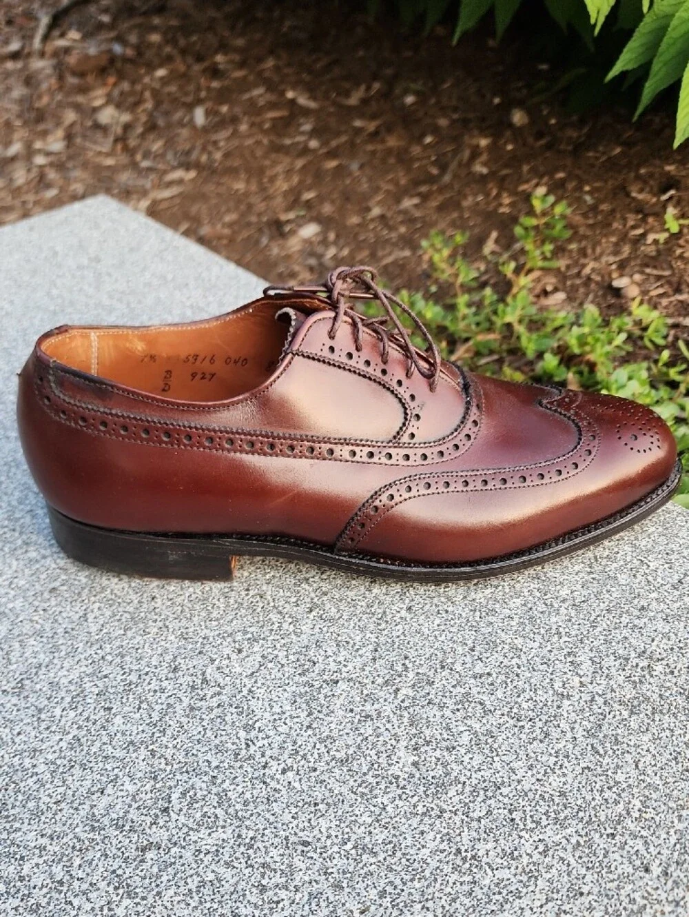 Alden 927 Men's Wingtip Oxford Balmoral Brogue Dress Shoes Size 7.5 D